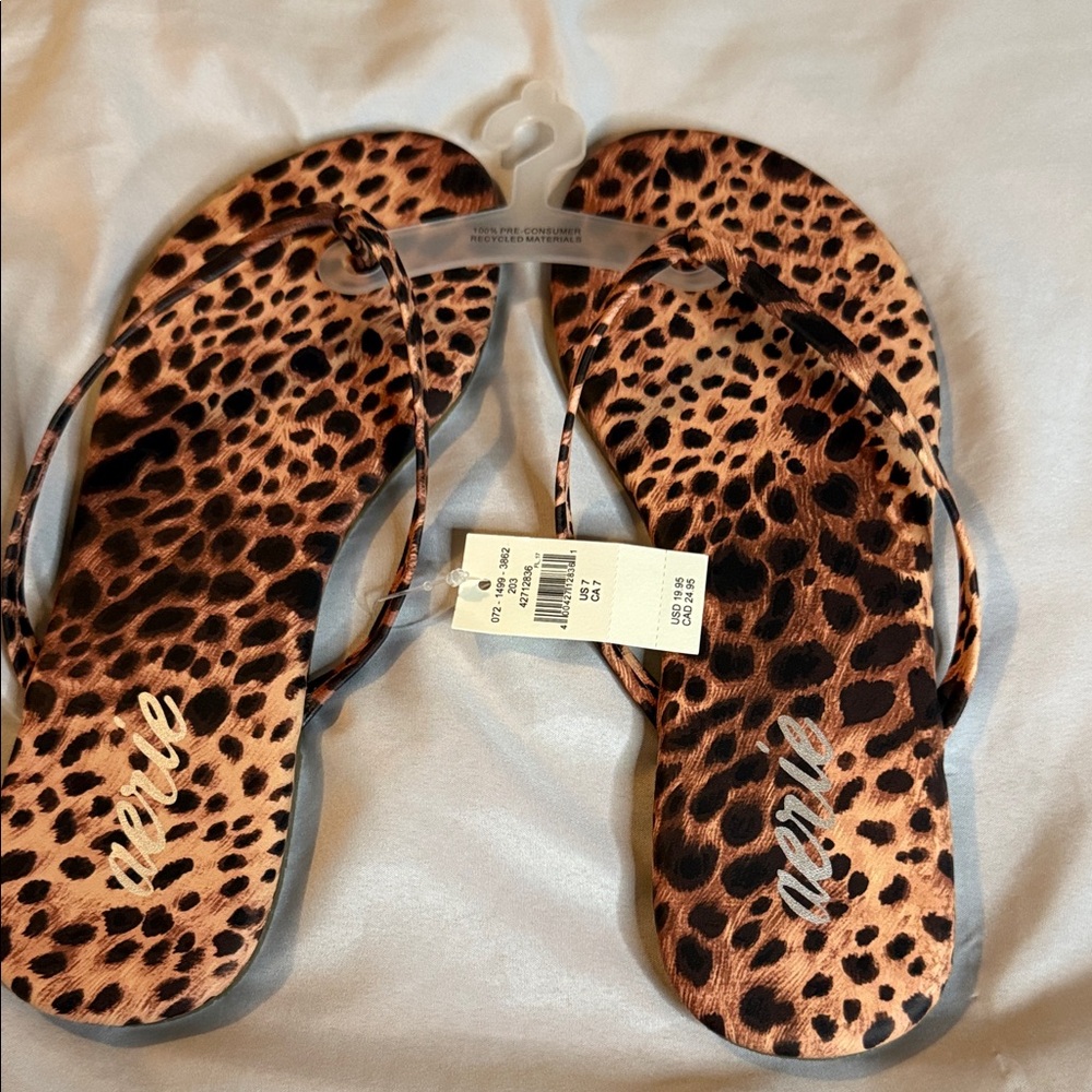 Aerie Leopard Print Sandals